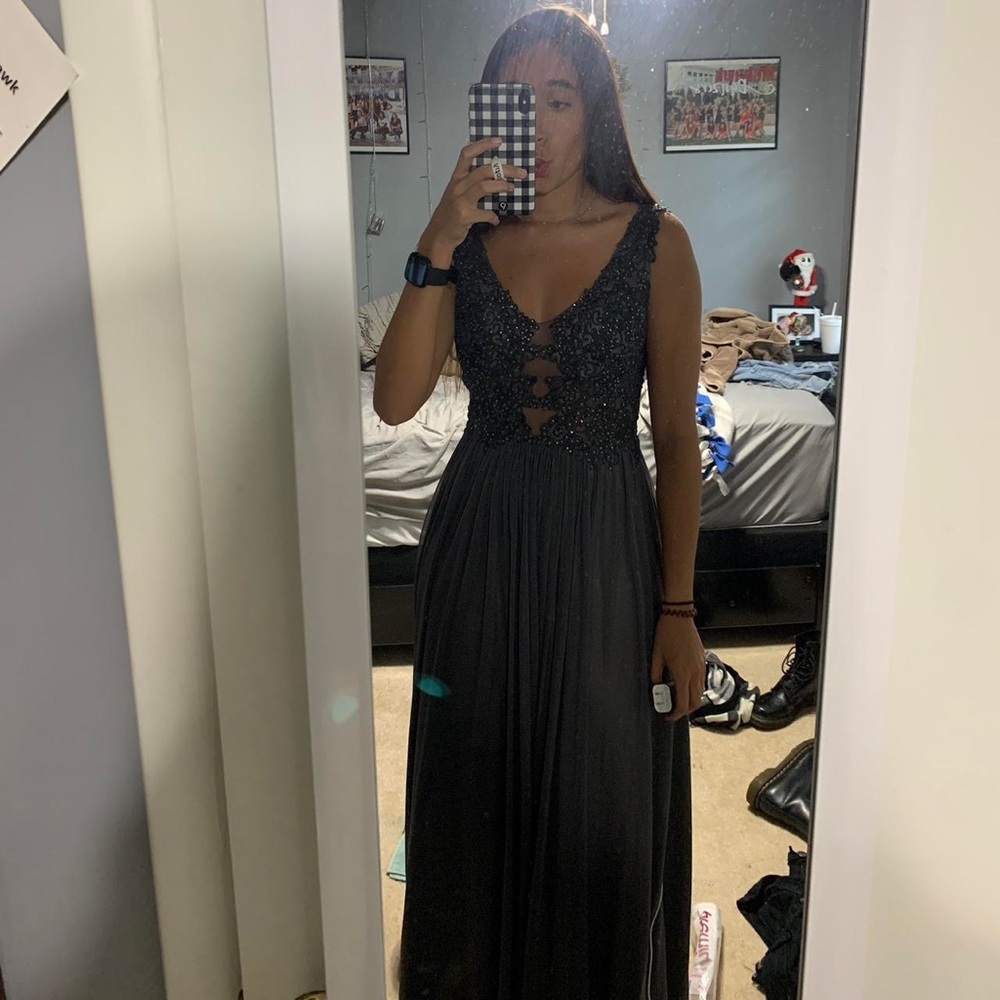 Gray Prom Dress